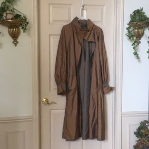 Shimmering Reversible Trench Coat